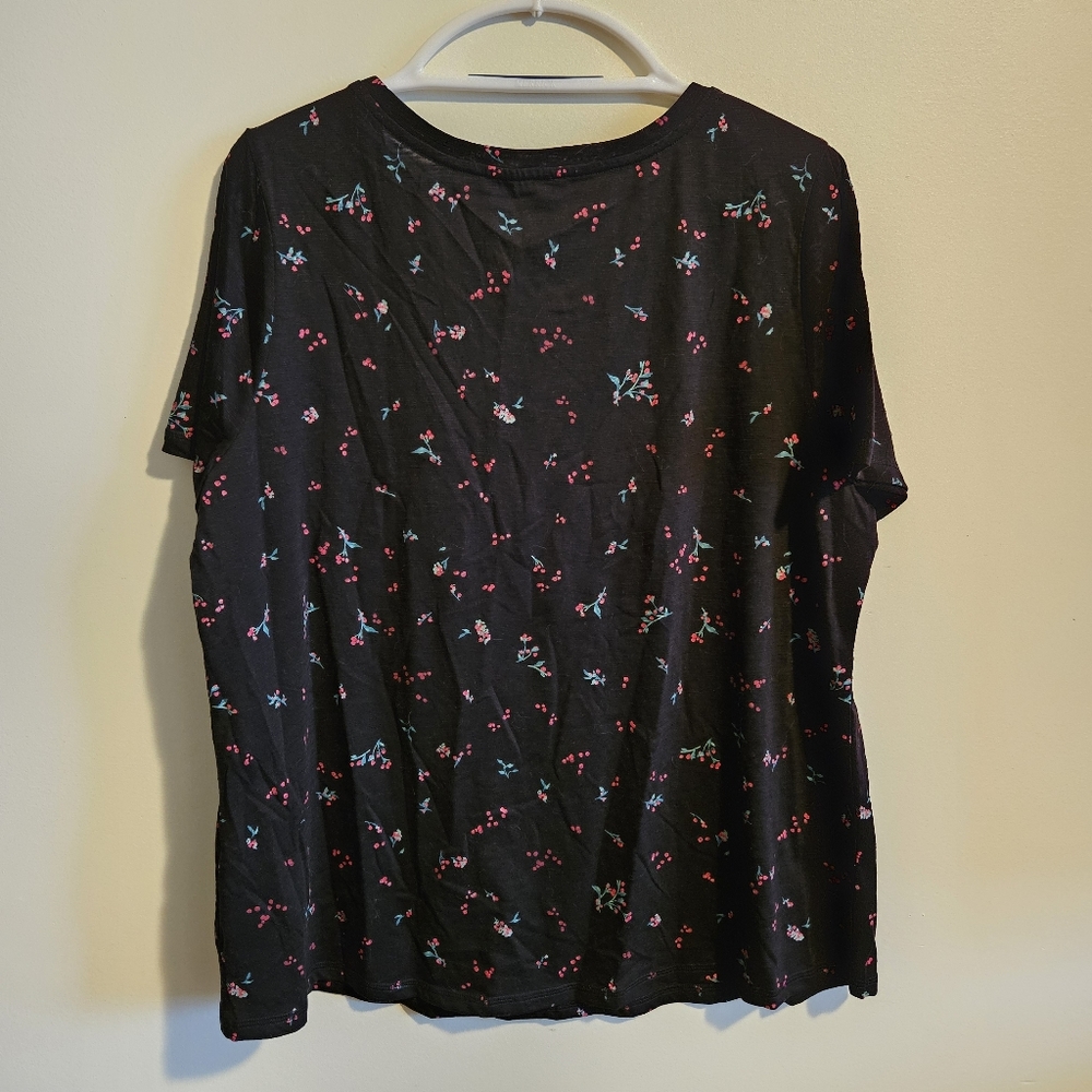 Women's Plus Size Floral Tee 1X - In Every Story - Addition Elle - Picture 2 of 6